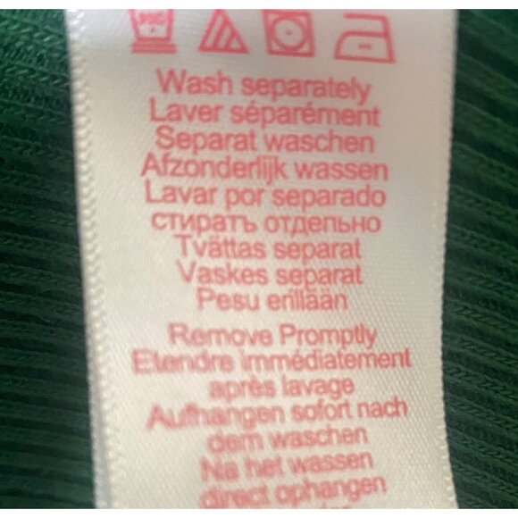 Woman Within Top 4X Kelly Green Short Sleeve Mock Neck Ribbed Cotton Blend Stret - Picture 4 of 9